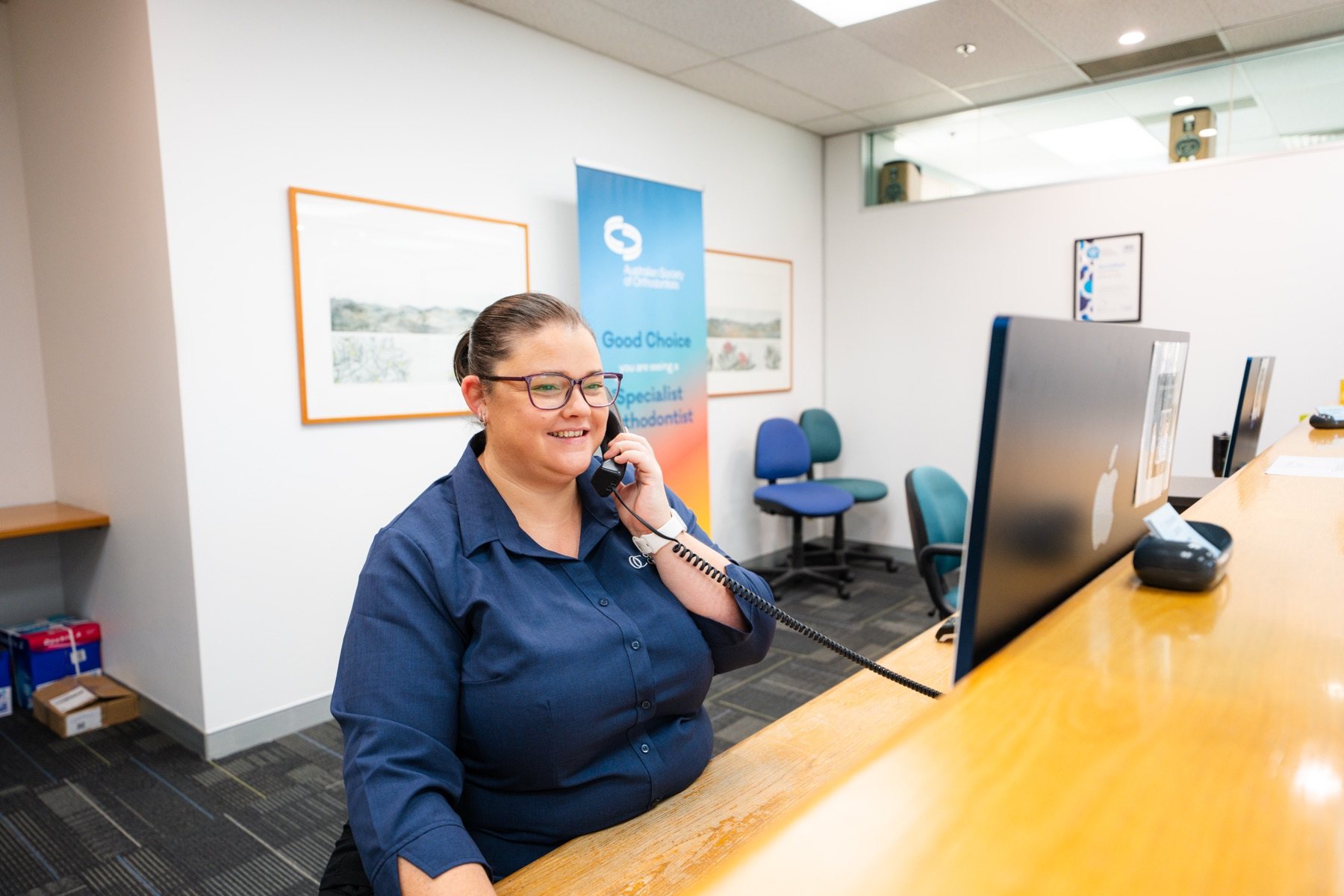 Front-desk reception at Orthodontics Canberra
