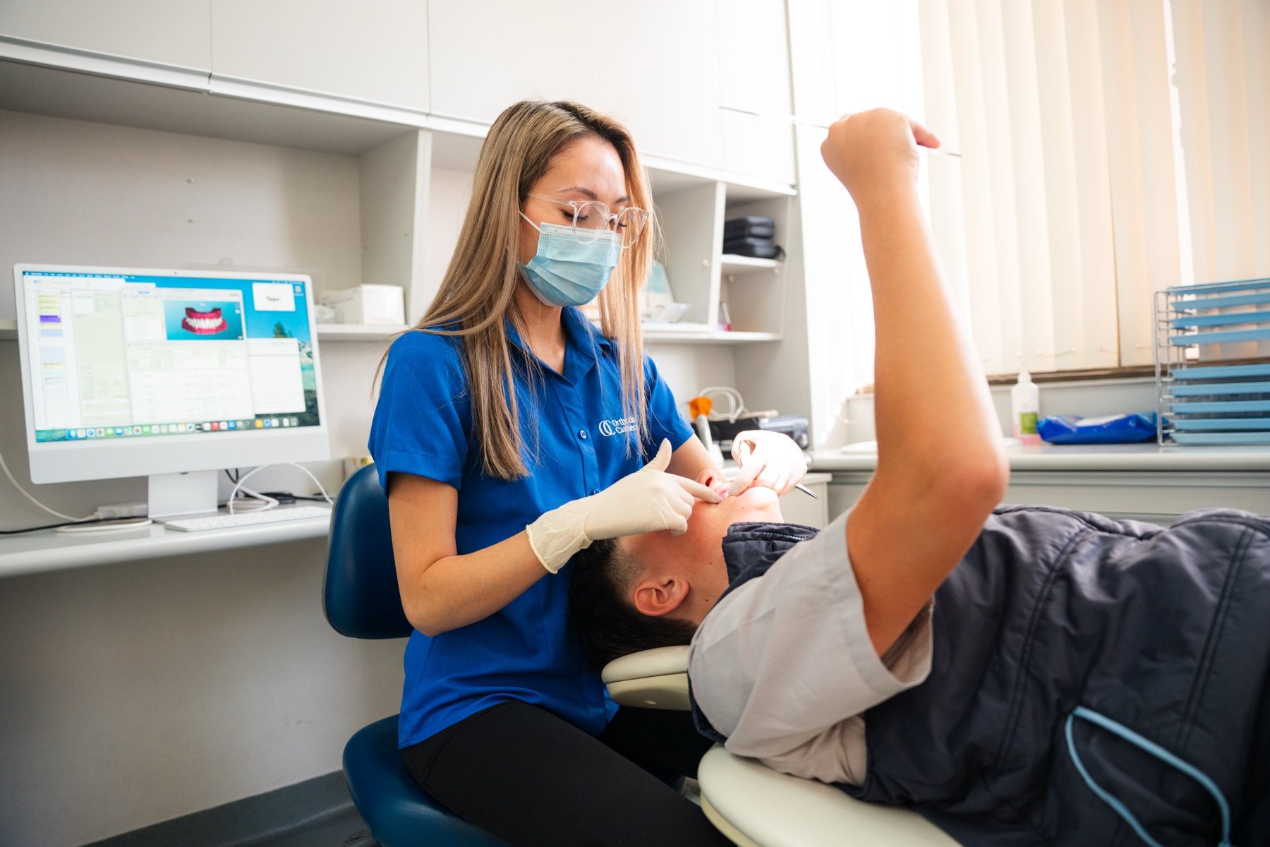 Clinician walking a patient through their treatment plan