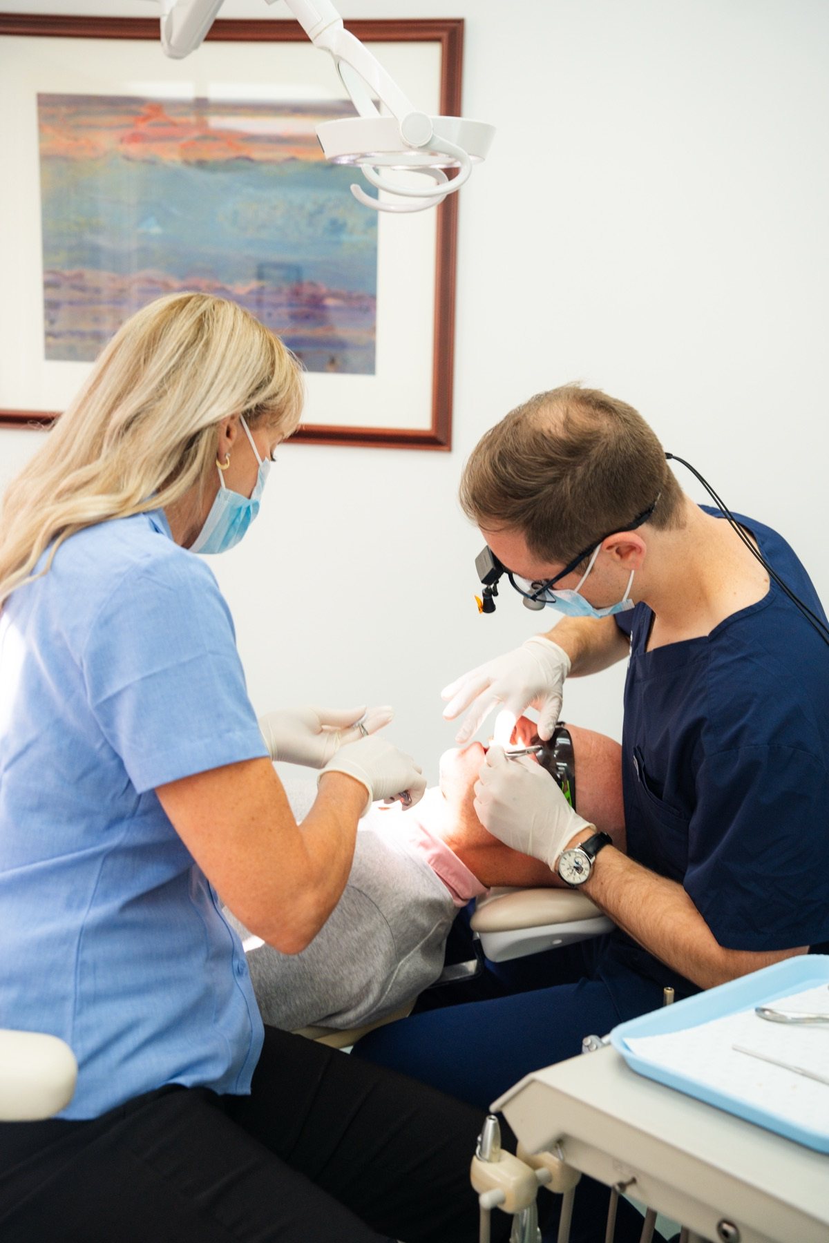 Specialist orthodontic care in progress, chairside