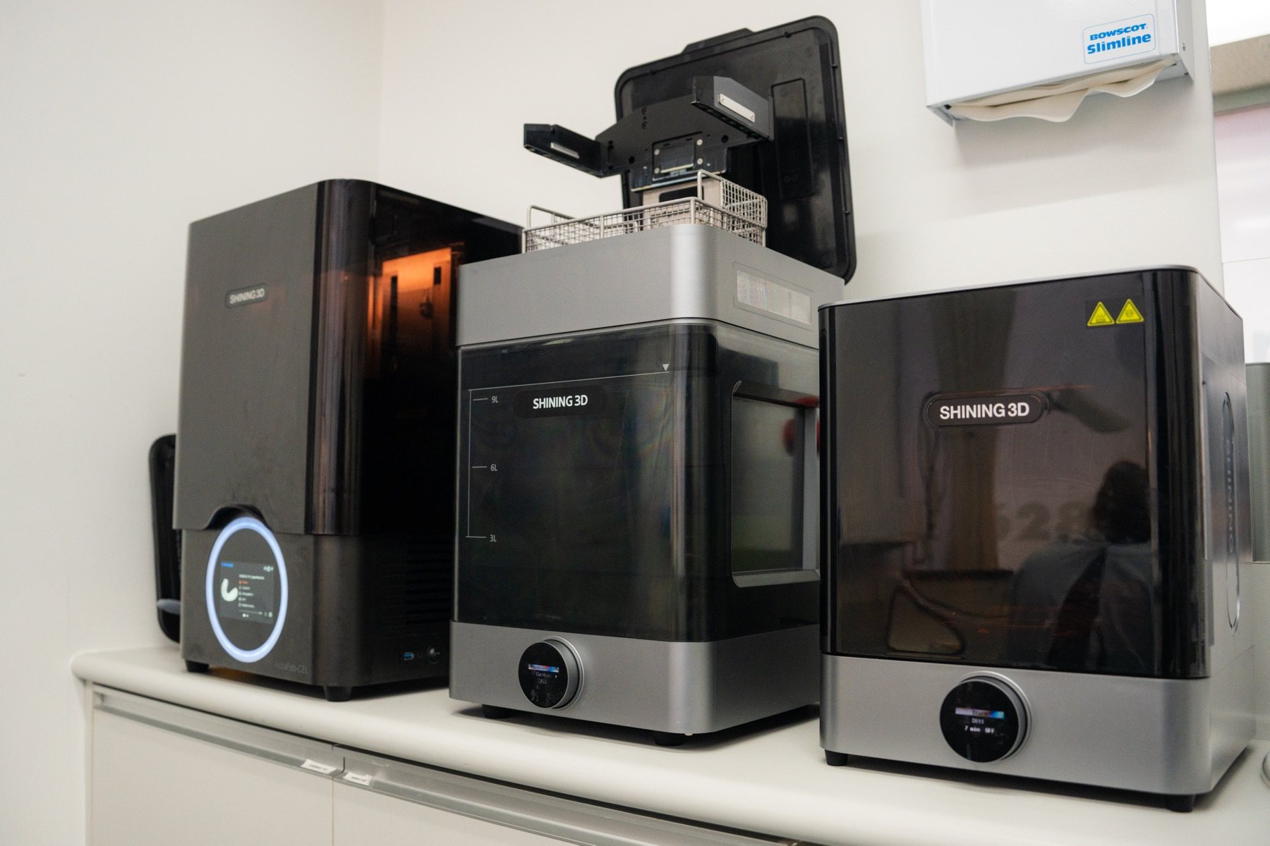 3D printers and post-processing equipment at the Orthodontics Canberra lab